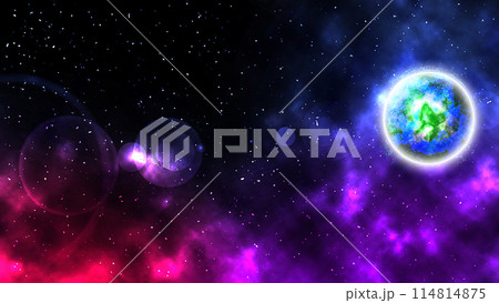 カラフルな宇宙の星雲イメージ素材 114814875