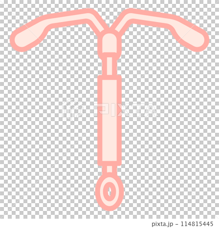 Simple icon illustration of intrauterine contraceptive device Simple icon illustration of intrauterine contraceptive device 114815445