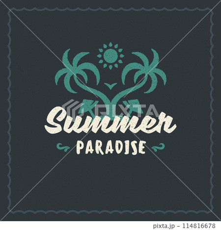 Summer typography inspirational quote design for poster or apparel 114816678
