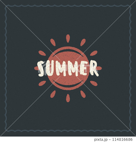 Summer typography inspirational quote design for poster or apparel 114816686