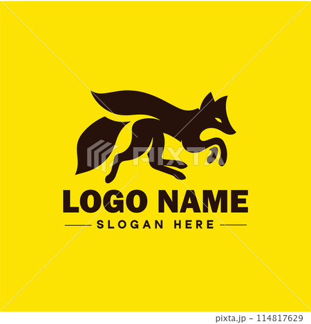 Fox animal logo and icon clean flat modern minimalist business and luxury brand logo design editable vector 114817629