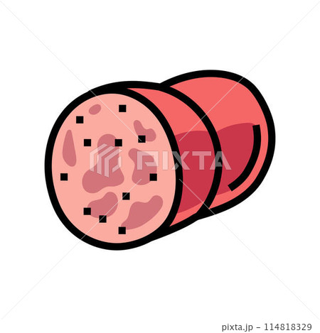 ham sausage meat color icon vector illustration 114818329
