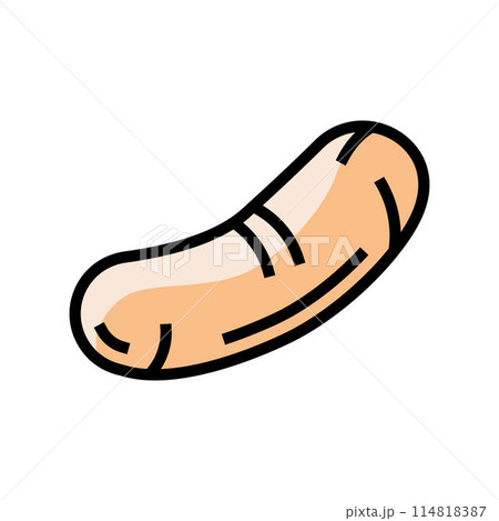 bratwurst sausage meat color icon vector illustration 114818387