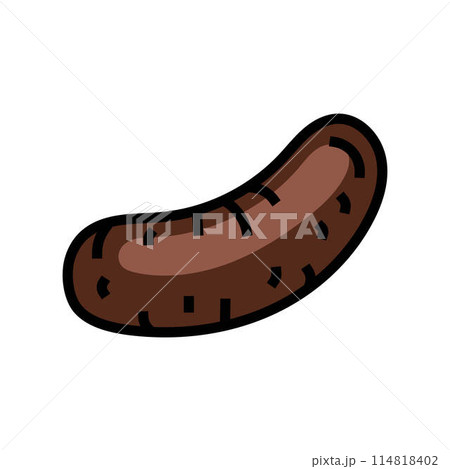 blood sausage meat color icon vector illustration blood sausage meat color icon vector illustration 114818402