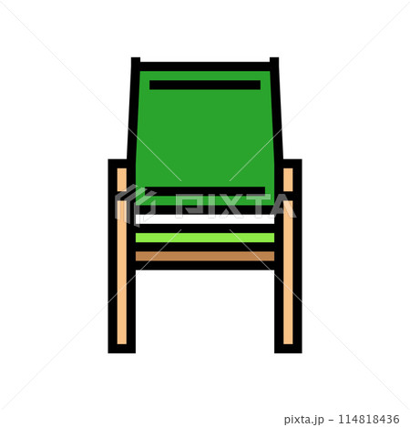 patio chair outdoor furniture color icon vector illustration 114818436