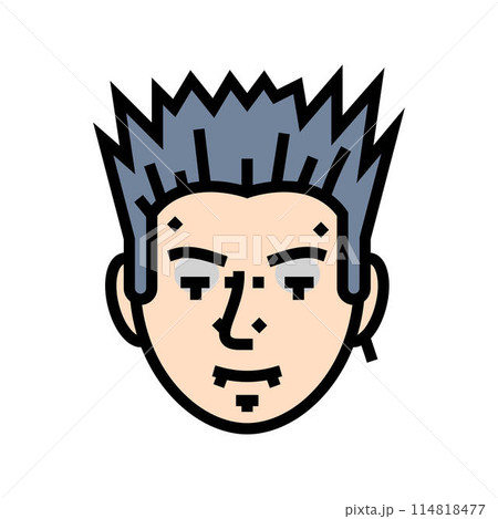 piercings goth subculture color icon vector illustration 114818477