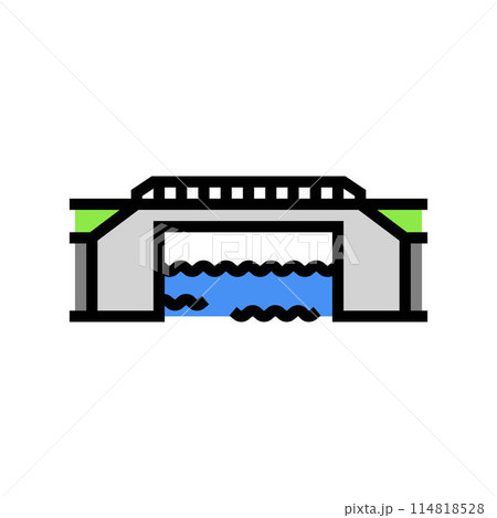 girder bridge color icon vector illustration 114818528