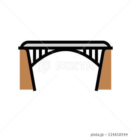 arch bridge color icon vector illustration 114818544