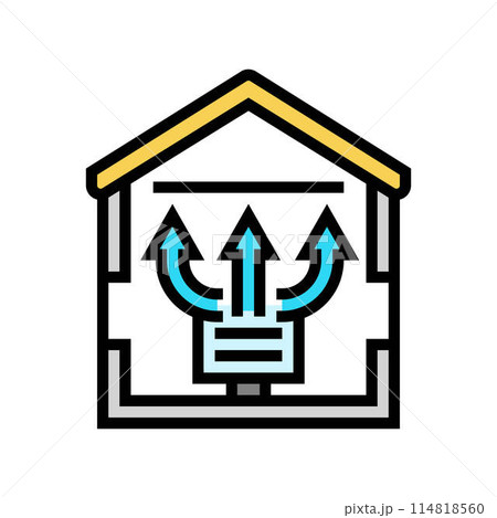 supply air ventilation color icon vector illustration 114818560