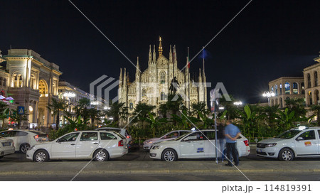 Milan Cathedral night timelapse hyperlapse Duomo di Milano is the gothic cathedral church of Milan, Italy. Milan Cathedral night timelapse hyperlapse Duomo di Milano is the gothic cathedral church of Milan, Italy. 114819391