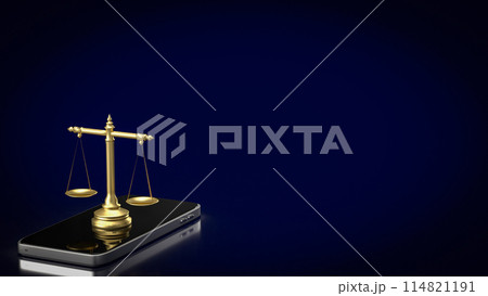 The libra on Mobile for law concept 3d rendering. The libra on Mobile for law concept 3d rendering. 114821191