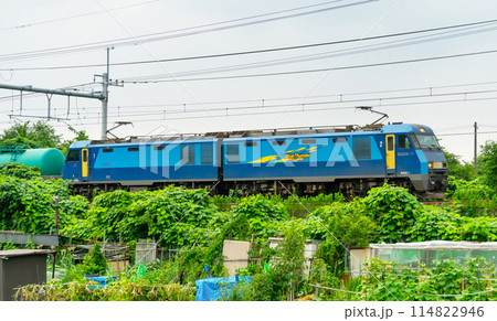 JR武蔵野線　田園を走るJR貨物　ブルーサンダー　EH200形電気機関車 114822946