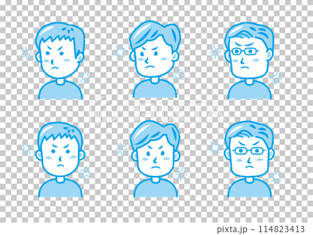 Facial expression illustration set 114823413