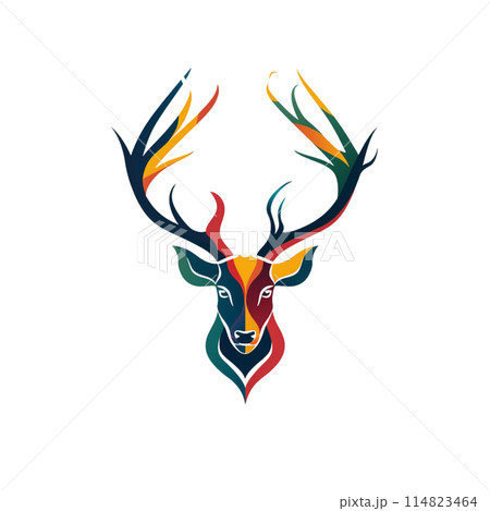 鹿のロゴマーク 鹿のロゴマーク 114823464