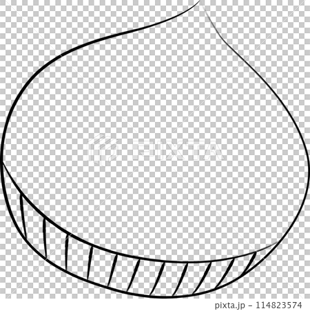 毛筆寫的日式甜點食品單品圖示栗子 114823574