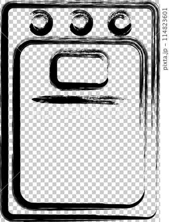 ミニ筆書き医療アイコン　ベッド 114823601