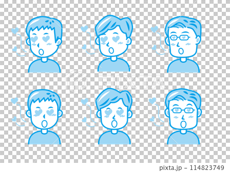 表情のイラストセット 表情のイラストセット 114823749