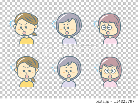 表情のイラストセット 114823797