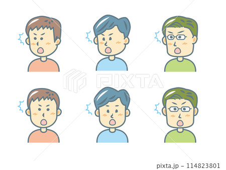 表情のイラストセット 表情のイラストセット 114823801