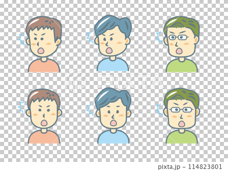 表情のイラストセット 表情のイラストセット 114823801