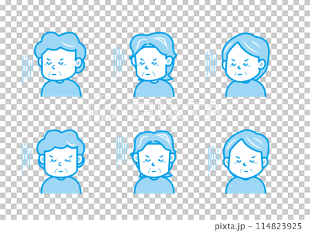 Facial expression illustration set 1 color 114823925