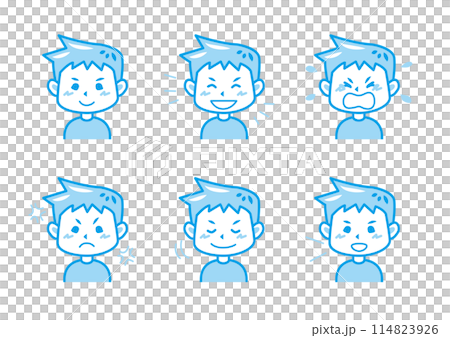 Facial expression illustration set 1 color Facial expression illustration set 1 color 114823926