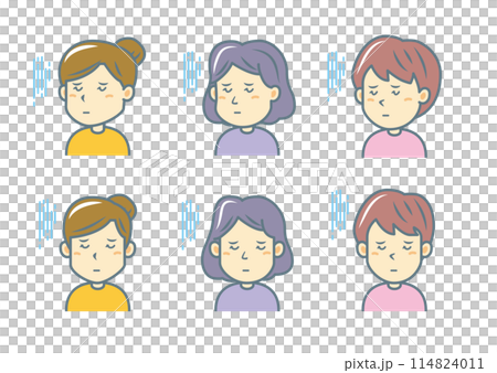 Facial expression illustration set Facial expression illustration set 114824011