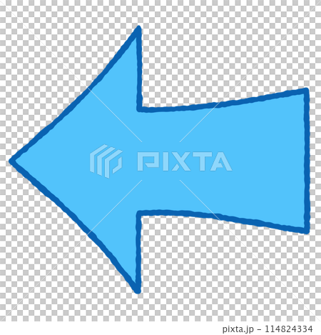 Simple blue arrow illustration 114824334