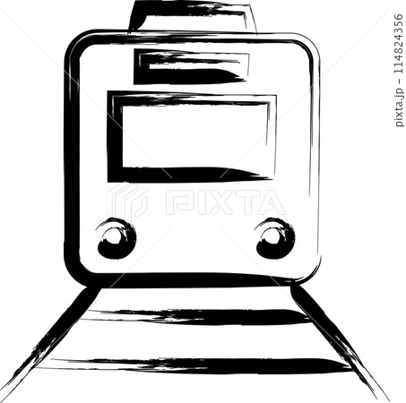 筆書きビジネスアイコン　電車 114824356
