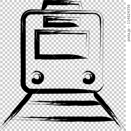 筆書きビジネスアイコン　電車 114824356