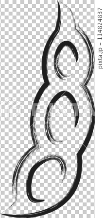 ミニ筆書き単品アイコン　枝豆 114824837