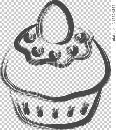 筆書きスイーツイラスト 苺ケーキ 筆書きスイーツイラスト 苺ケーキ 114824843