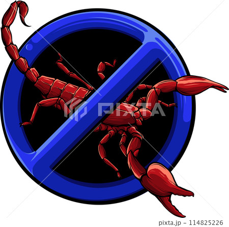 draw colored animal scorpion vector illustration design 114825226