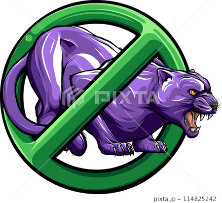 draw colorful feline cougar. vector illustration design draw colorful feline cougar. vector illustration design 114825242