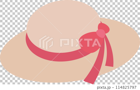 キュートな麦わら帽子 夏 リボン キュートな麦わら帽子 夏 リボン 114825797