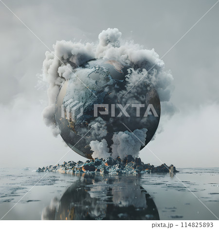 global boiling and climate change crisis earth  114825893