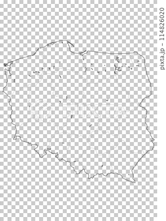 白地図　ポーランド 114826020