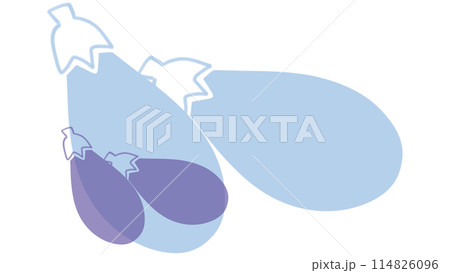 ナス - 手描き風 - 16:9 114826096