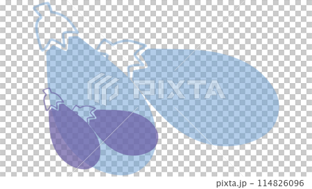 ナス - 手描き風 - 16:9 114826096