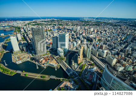 (神奈川県)横浜みなとみらい 中区方面の眺め (神奈川県)横浜みなとみらい 中区方面の眺め 114827086