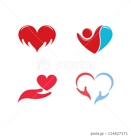 Illustration of love and hand 114827171