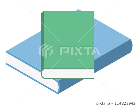 二冊重なった本・アイソメトリック 114828942