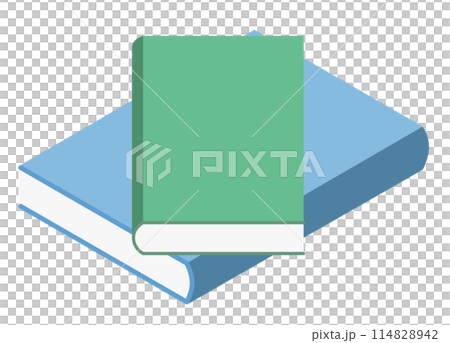 二冊重なった本・アイソメトリック 114828942