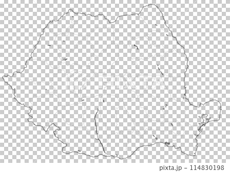 Blank map Romania 114830198