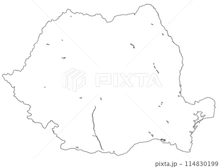 白地図　ルーマニア 114830199