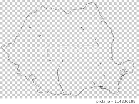 Blank map Romania 114830199