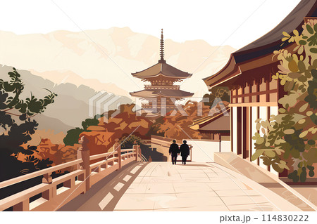 古都京都の観光風景-1 114830222