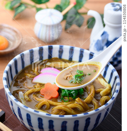 カレーうどん 極太麺 讃岐うどん カレーうどん 極太麺 讃岐うどん 114830808
