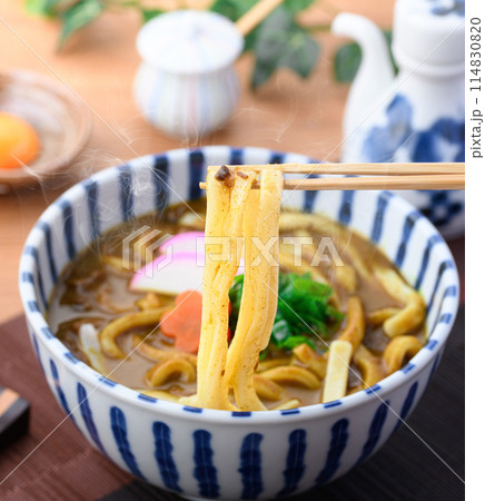 カレーうどん 極太麺 讃岐うどん カレーうどん 極太麺 讃岐うどん 114830820
