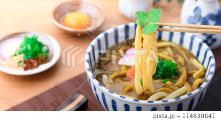 カレーうどん 極太麺 讃岐うどん 114830841
